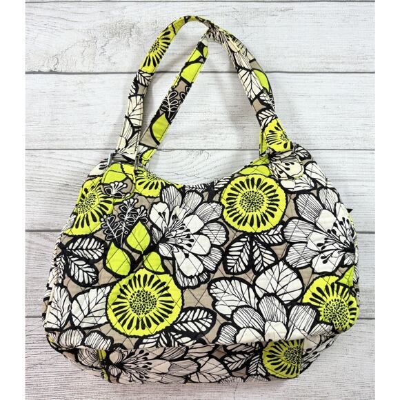 Vera Bradley Retired Citron Emily Satchel Bright Yellow Shoulder Handbag Purse - Picture 11 of 11